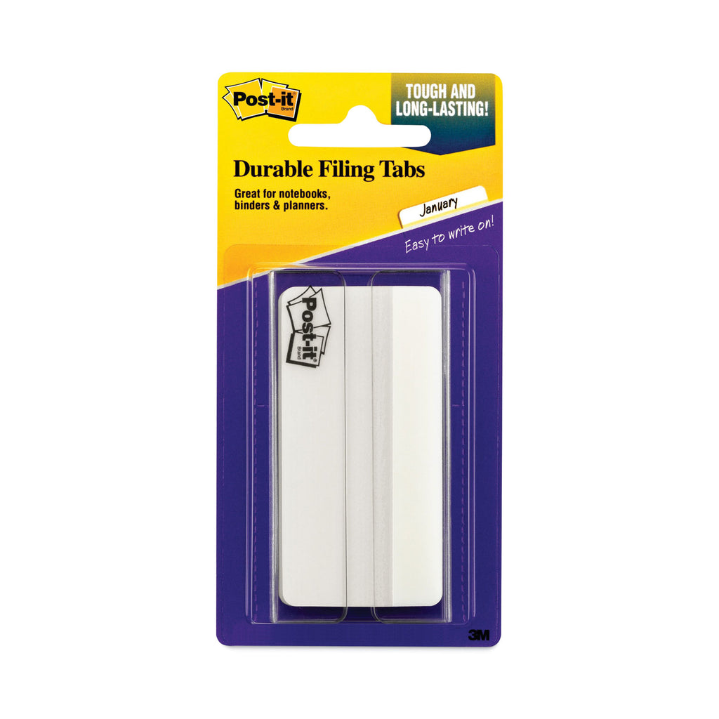 Solid Color Tabs, 1/3-Cut, White, 3" Wide, 50/Pack - 