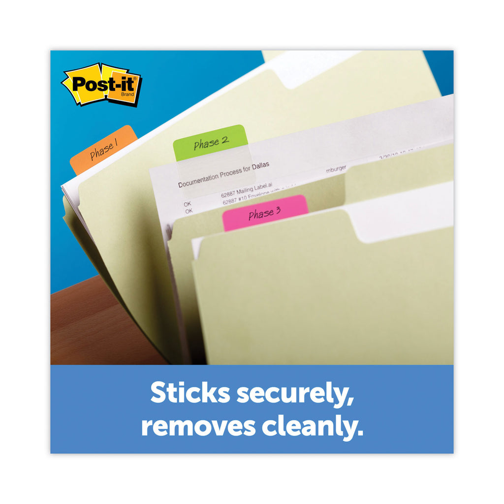 Solid Color Tabs, 1/5-Cut, Assorted Colors, 2" Wide, 30/Pack