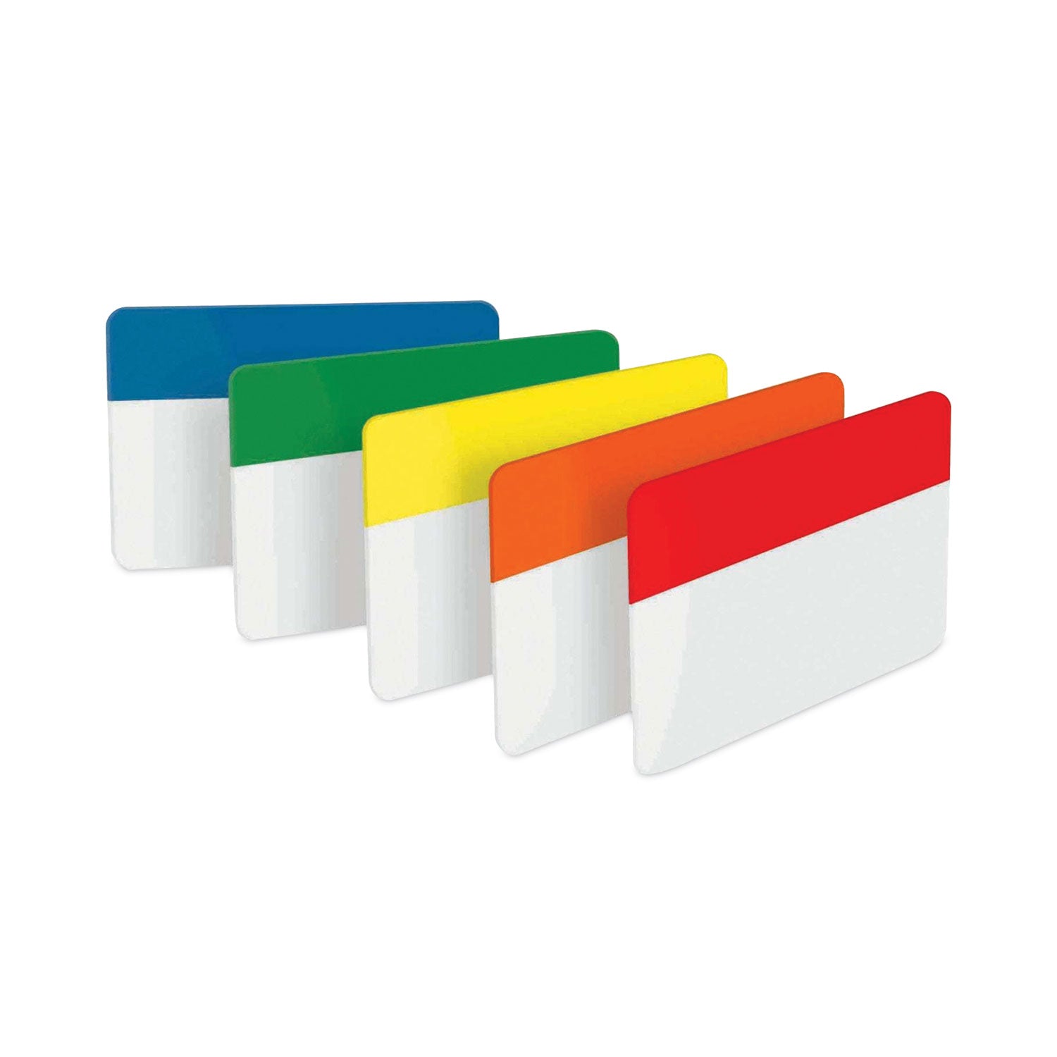 Solid Color Tabs, 1/5-Cut, Assorted Colors, 2" Wide, 30/Pack - 