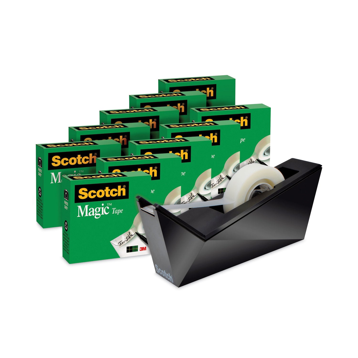 magic-tape-desktop-dispenser-value-pack-1-core-075-x-8333-ft-clear-10-pack_mmm810k10c17mb - 1