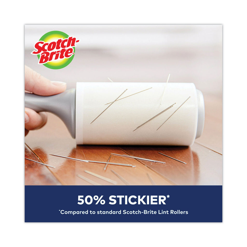 Lint Roller, Extra Sticky, Heavy-Duty Handlle, 48 Sheets/Roll