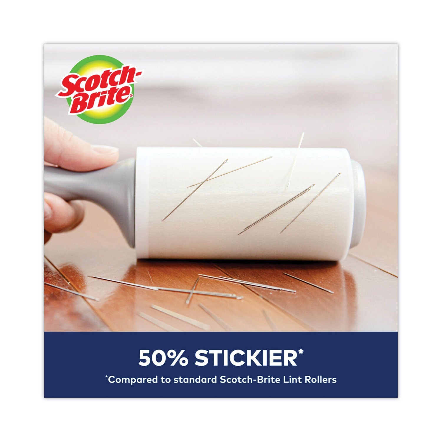 Lint Roller, Extra Sticky, Heavy-Duty Handlle, 48 Sheets/Roll