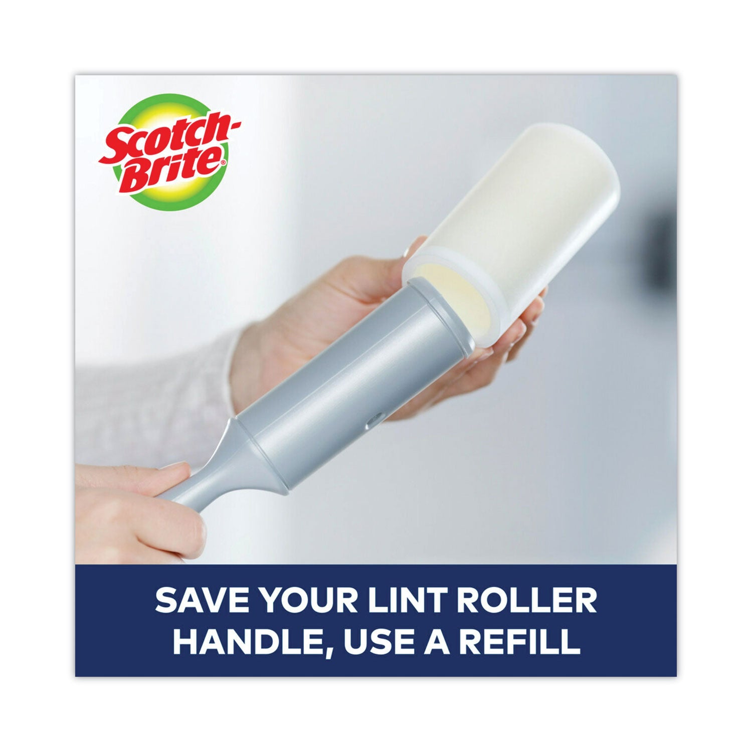 Lint Roller, Extra Sticky, Heavy-Duty Handlle, 48 Sheets/Roll