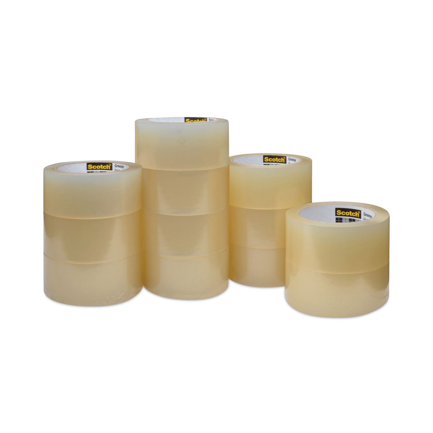 Greener Commercial Grade Packaging Tape, 3" Core, 1.88" x 54.6 yds, Clear, 12/Pack - 