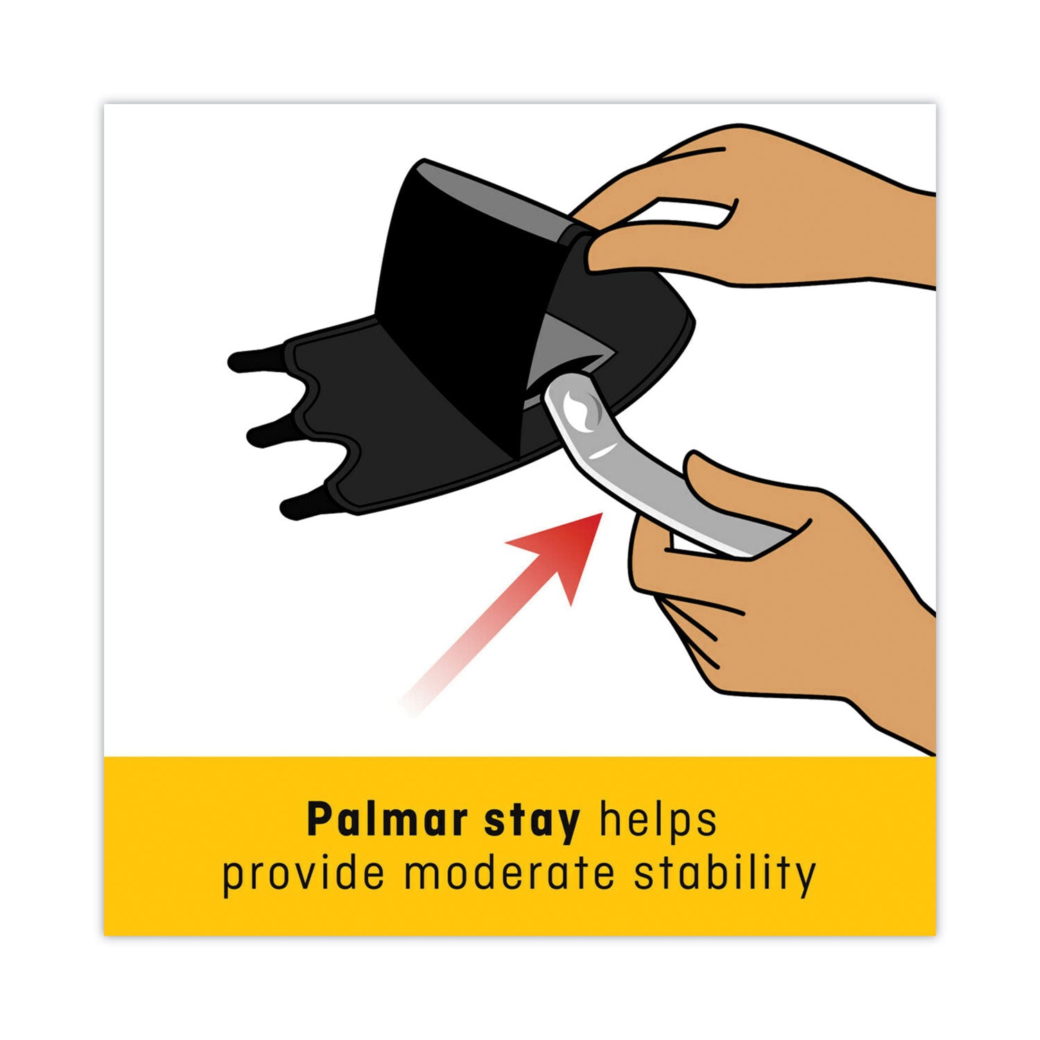 Adjustable Reversible Splint Wrist Brace, Fits Wrists 5.5" to 8.5", Black - 