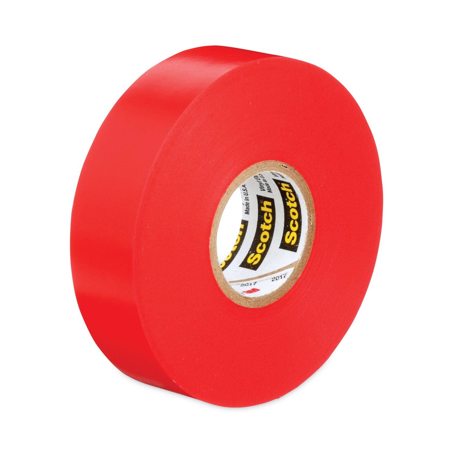 Scotch 35 Vinyl Electrical Color Coding Tape, 3" Core, 0.75" x 66 ft, Red - 