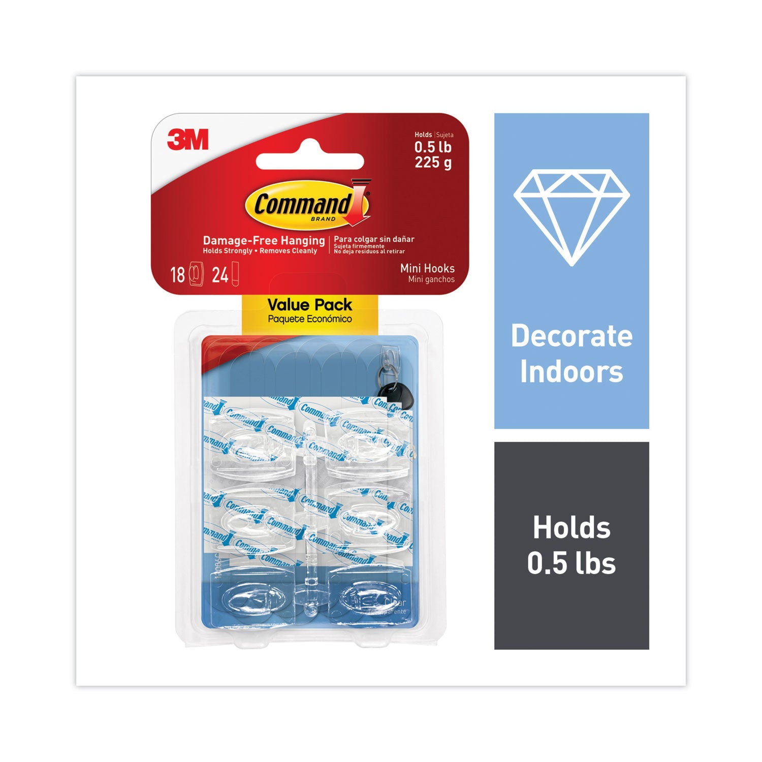 clear-hooks-and-strips-mini-plastic-05-lb-capacity-18-hooks-and-24-strips-pack_mmm17006clr18es - 1