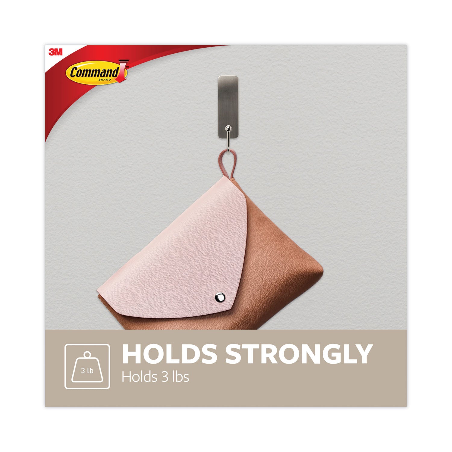 decorative-hooks-medium-metal-brushed-nickel-3-lb-capacity-2-hooks-and-4-strips-pack_mmm17034bn2es - 4