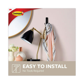 adhesive-mount-metal-hook-large-double-hook-matte-black-finish-4-lb-capacity-1-hook-and-1-strip-pack_mmm17036mbes - 2