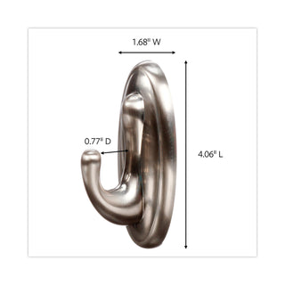 decorative-hooks-traditional-large-metal-brushed-nickel-5-lb-capacity-2-hooks-and-4-strips-pack_mmm17053bnvpes - 3