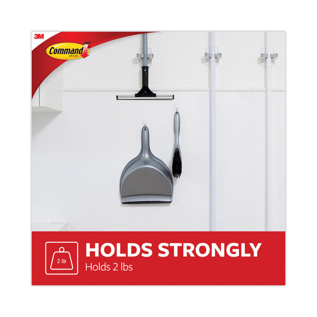 General Purpose Hooks, Medium, Metal, White, 2 lb Capacity, 35 Hooks and 40 Strips/Pack