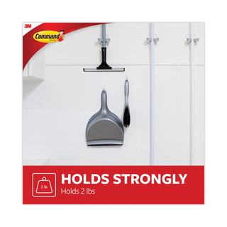 General Purpose Hooks, Medium, Metal, White, 2 lb Capacity, 35 Hooks and 40 Strips/Pack