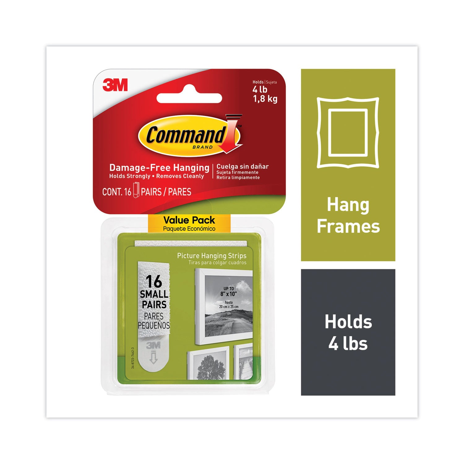 picture-hanging-strips-value-pack-small-removable-holds-up-to-4-lbs-063-x-181-white-16-pairs-pack_mmm1720516es - 2