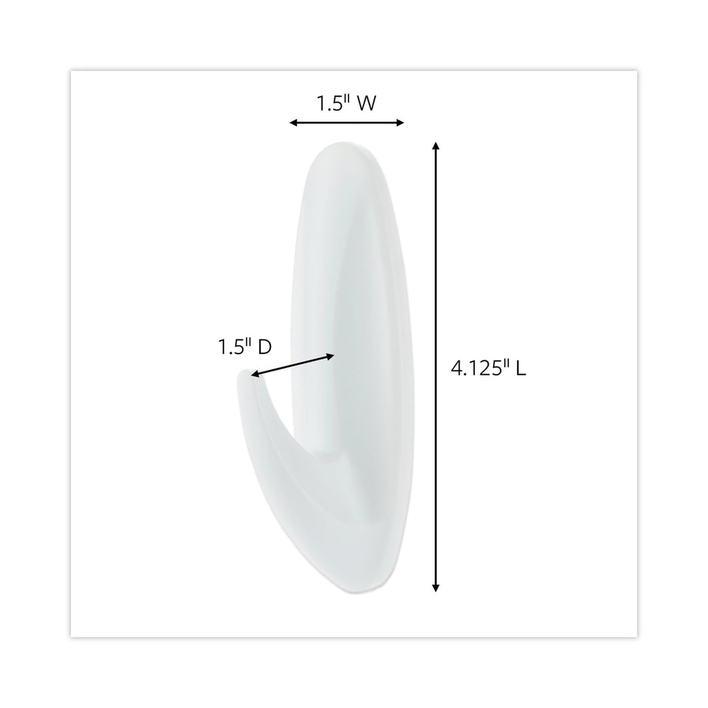 designer-hooks-large-plastic-white-5-lb-capacity-16-hooks-and-24-strips-pack_mmm17083s16na - 2