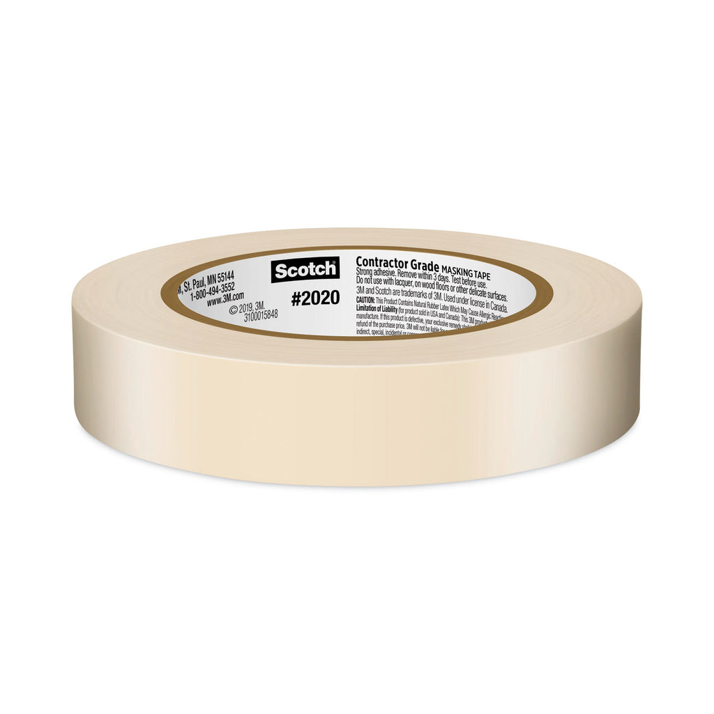 Commercial-Grade Masking Tape for Production Painting, 3" Core, 0.94" x 60 yds, Natural