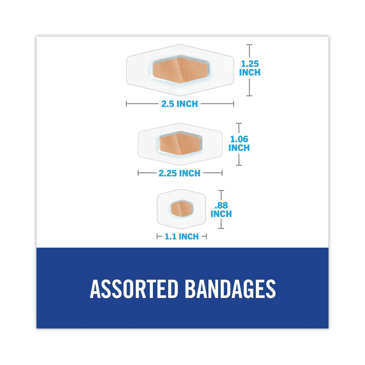 Waterproof, Clear Bandages, Assorted Sizes, 50/Box