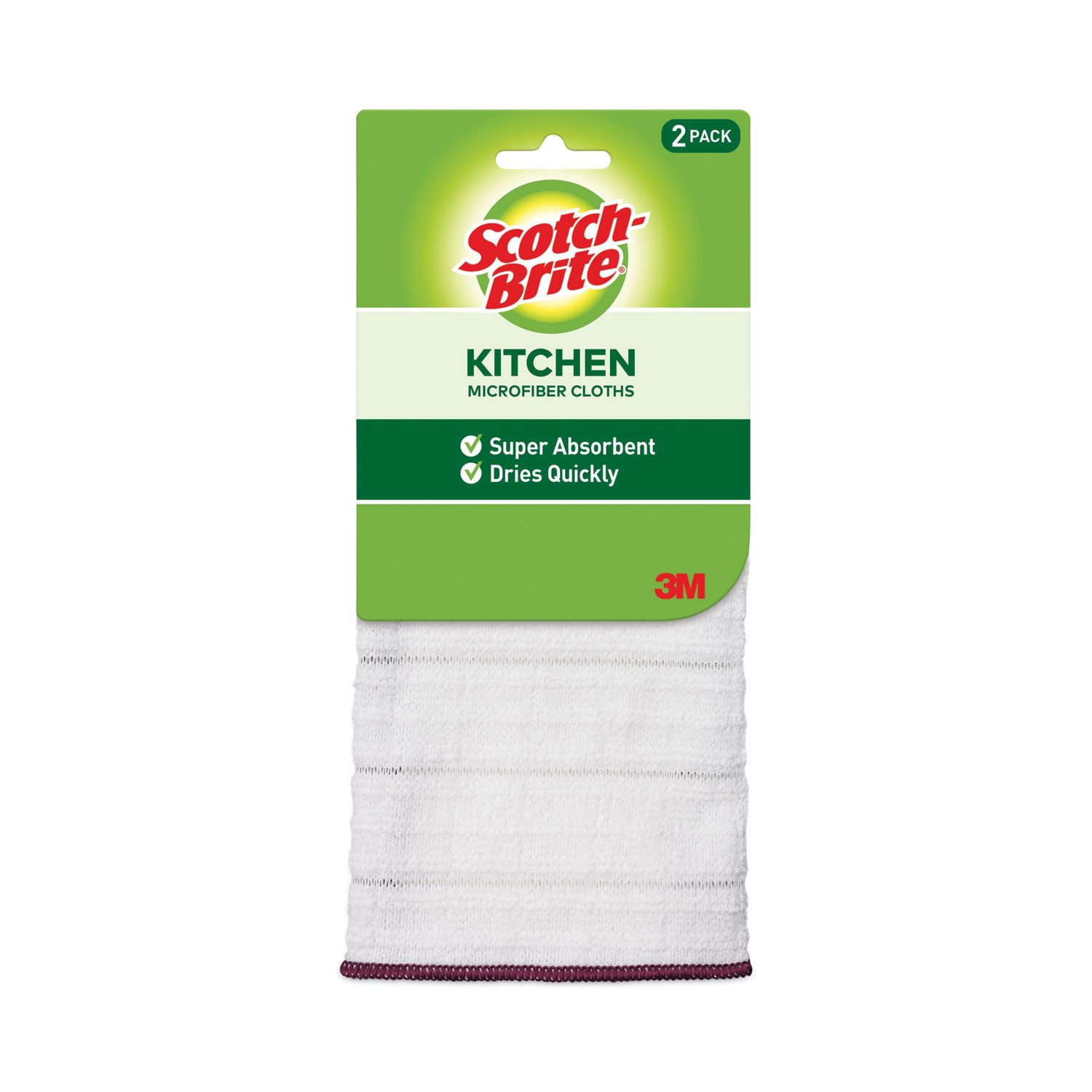 Kitchen Cleaning Cloth, Microfiber, 11.4 x 12.4, White, 2/Pack, 12 Packs/Carton - 