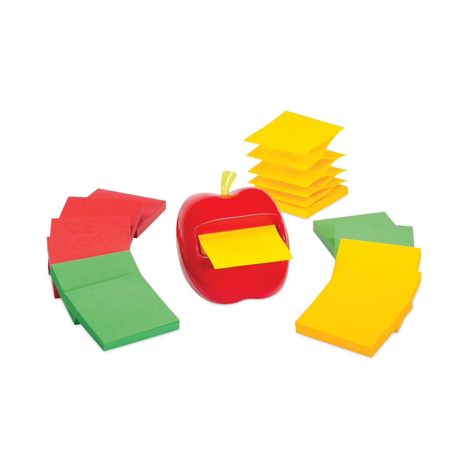 apple-notes-dispenser-value-pack-for-3-x-3-pads-red-green-includes-12-90-sheet-marrakesh-pop-up-pad_mmmapl330ssva - 1