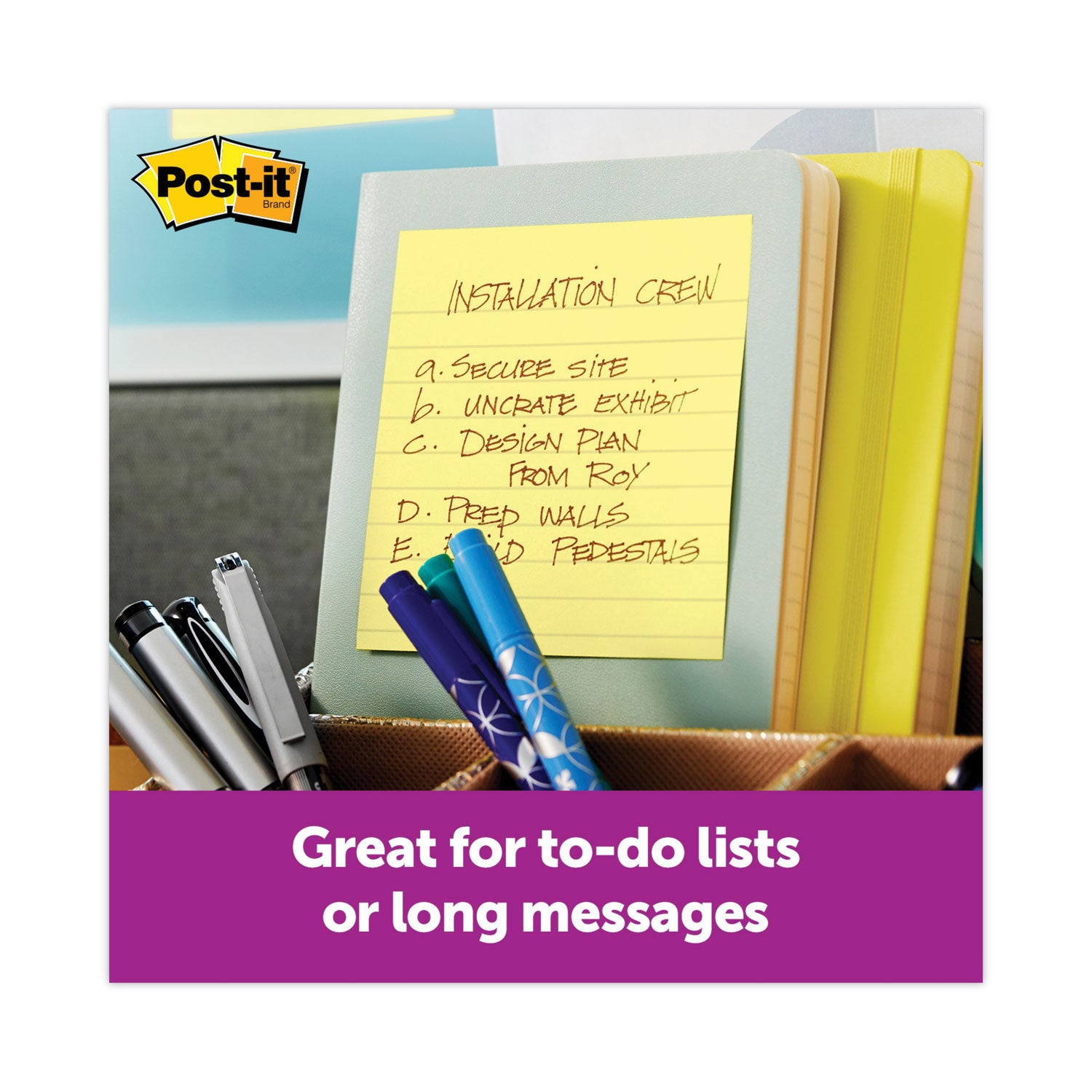 Pop-up Note Dispenser/Value Pack, For 4 x 4 Pads, Black/Clear, Includes (3) Canary Yellow Super Sticky Pop-up Pad - 