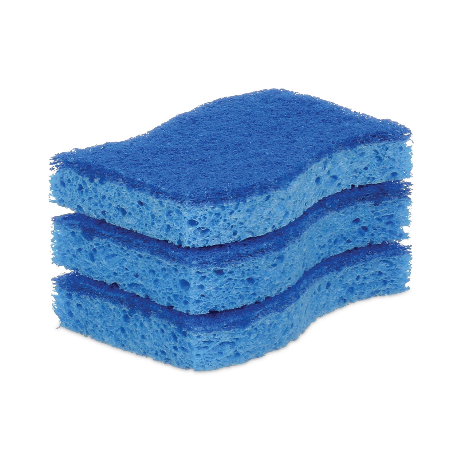 Scotch-Brite - No Scratch Multi-Purpose Scrub Sponge, 4 2/5 x 2 3/5-inch, Blue, 3/Pack, Sold as 1 PK