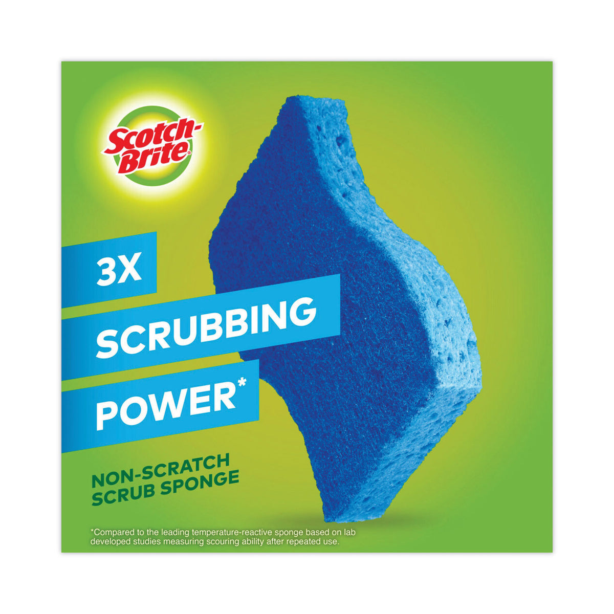 Scotch-Brite - No Scratch Multi-Purpose Scrub Sponge, 4 2/5 x 2 3/5-inch, Blue, 3/Pack, Sold as 1 PK