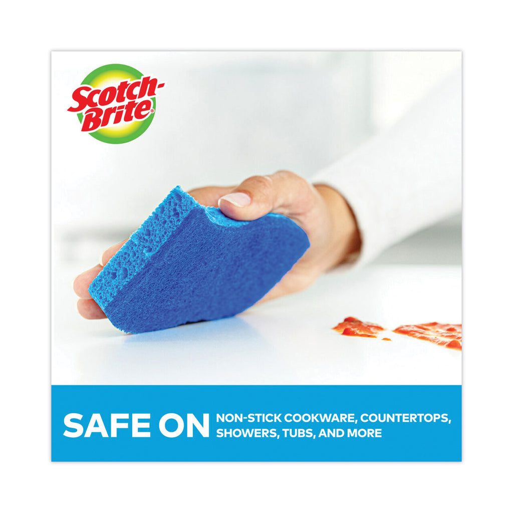 Scotch-Brite - No Scratch Multi-Purpose Scrub Sponge, 4 2/5 x 2 3/5-inch, Blue, 3/Pack, Sold as 1 PK