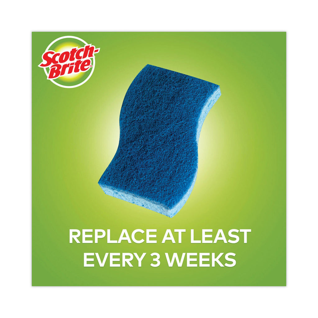 Scotch-Brite - No Scratch Multi-Purpose Scrub Sponge, 4 2/5 x 2 3/5-inch, Blue, 3/Pack, Sold as 1 PK