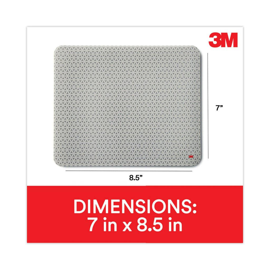 Precise Mouse Pad with Nonskid Repositionable Adhesive Back, 8.5 x 7, Bitmap Design - 
