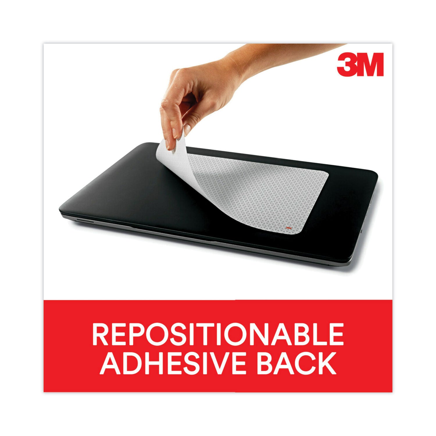 Precise Mouse Pad with Nonskid Repositionable Adhesive Back, 8.5 x 7, Bitmap Design - 