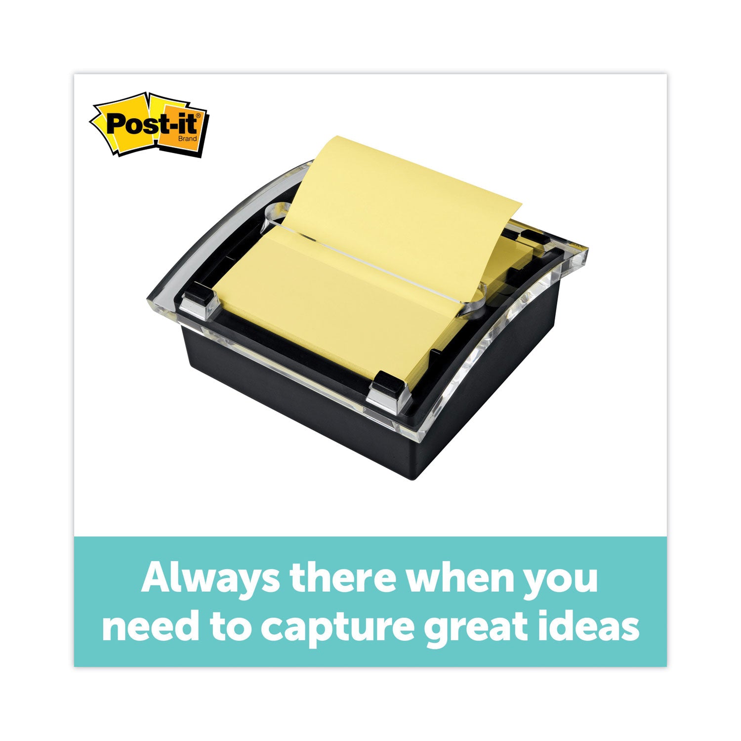 Original Recycled Pop-up Notes, 3" x 3", Canary Yellow, 100 Sheets/Pad, 12 Pads/Pack - 