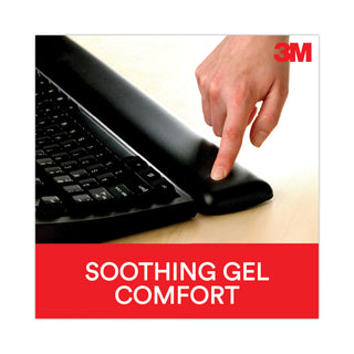 3M Gel Wrist Rest - 2.50" x 25" Dimension - Black - 1 Pack