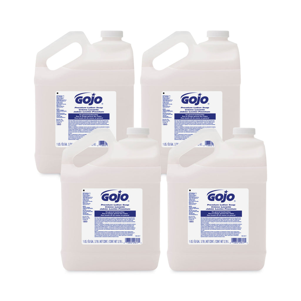 White Premium Lotion Soap, Waterfall Scent, 1 gal Refill, 4/Carton