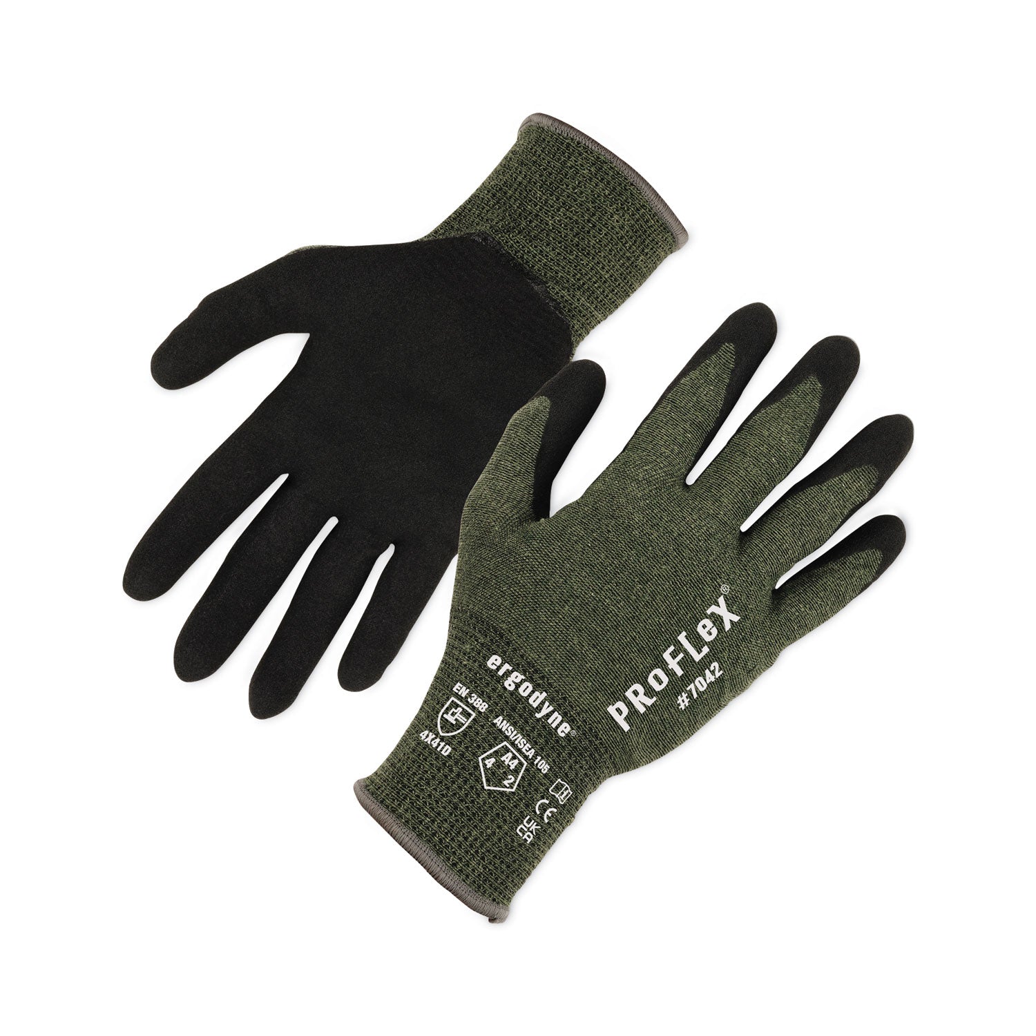 proflex-7042-ansi-a4-nitrile-coated-cr-gloves-green-large-pair-ships-in-1-3-business-days_ego10344 - 1