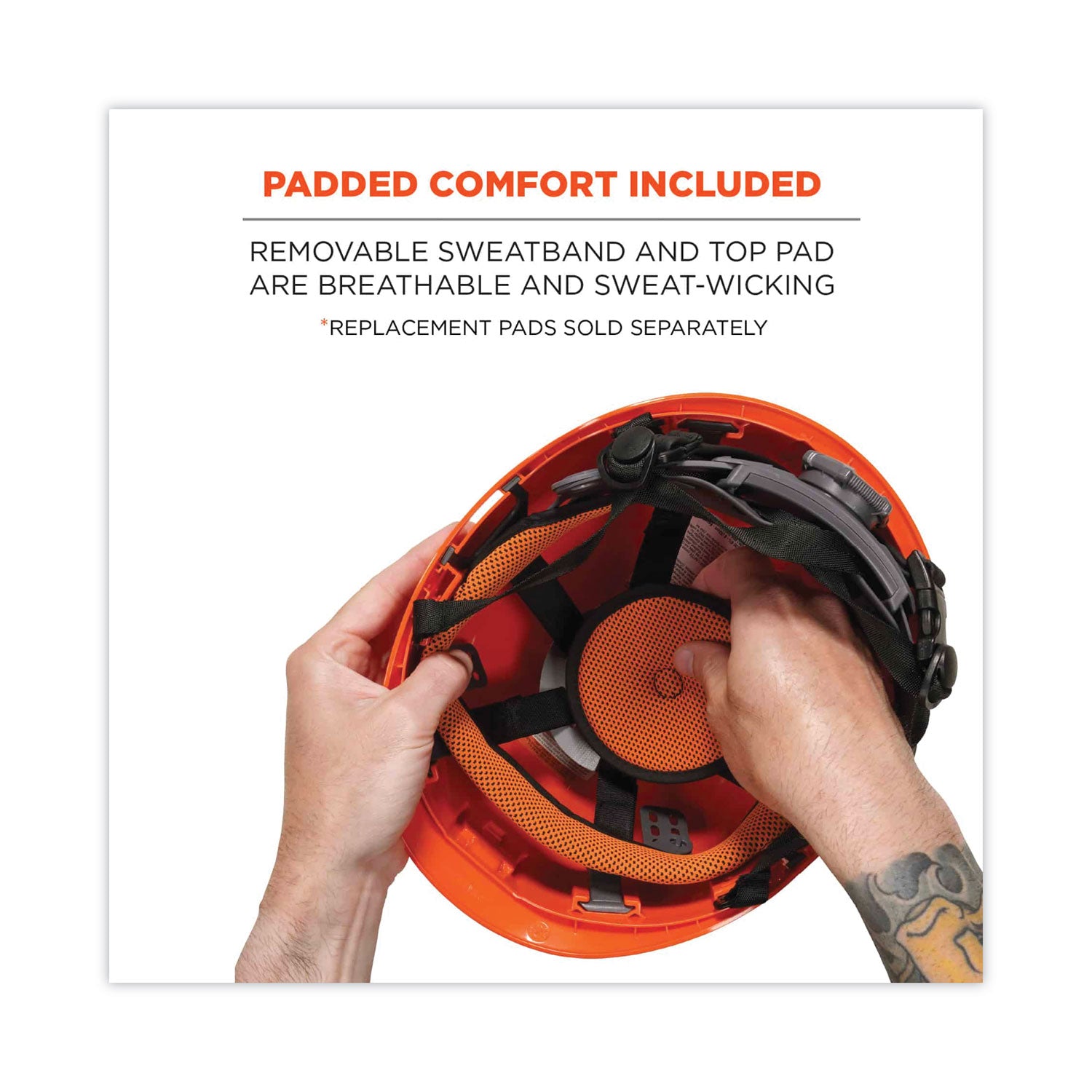 skullerz-8974led-class-e-safety-helmet-w-8981-universal-led-headlamp-6-pt-ratchet-susp-orange-ships-in-1-3-business-days_ego60213 - 2