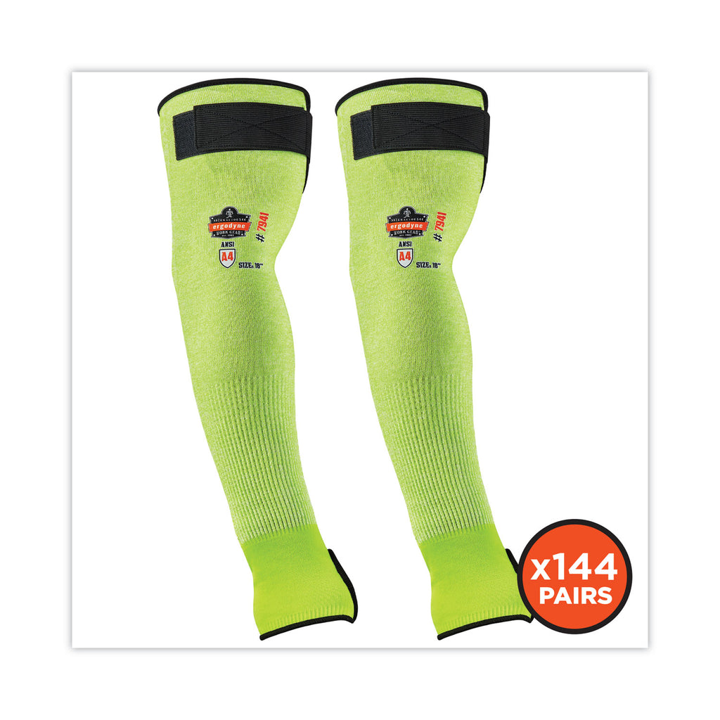 ProFlex 7941-PR CR Protective Arm Sleeve, 18", Lime, 144 Pairs/Carton, Ships in 1-3 Business Days