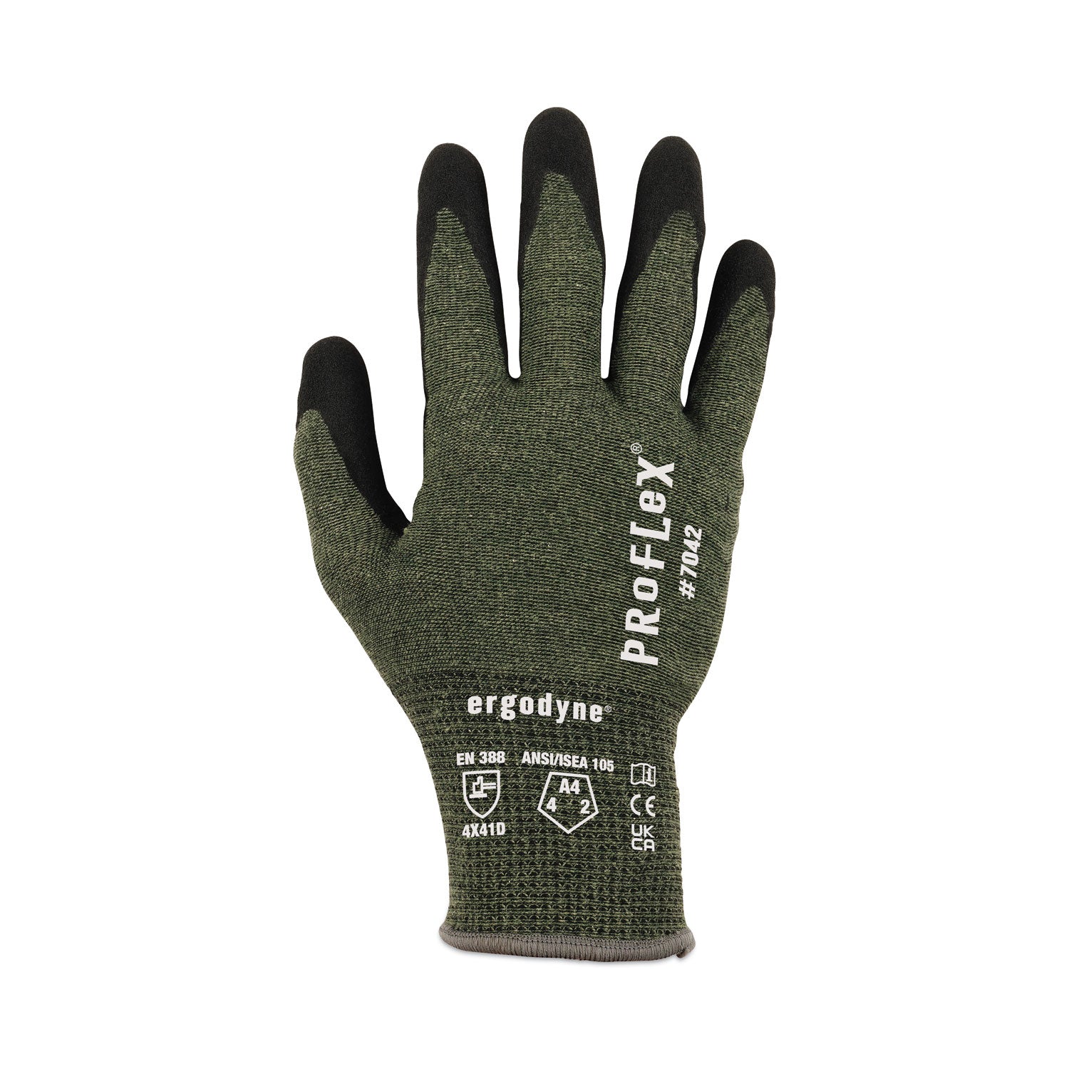 proflex-7042-ansi-a4-nitrile-coated-cr-gloves-green-medium-pair-ships-in-1-3-business-days_ego10343 - 2