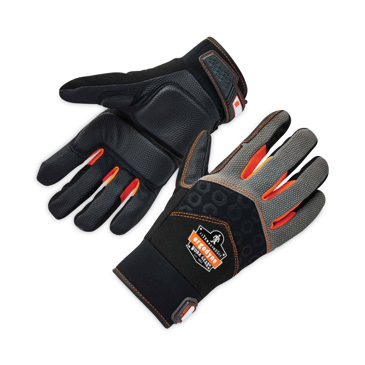 ProFlex 9001 Full-Finger Impact Gloves, Black, 2X-Large, Pair, Ships in 1-3 Business Days