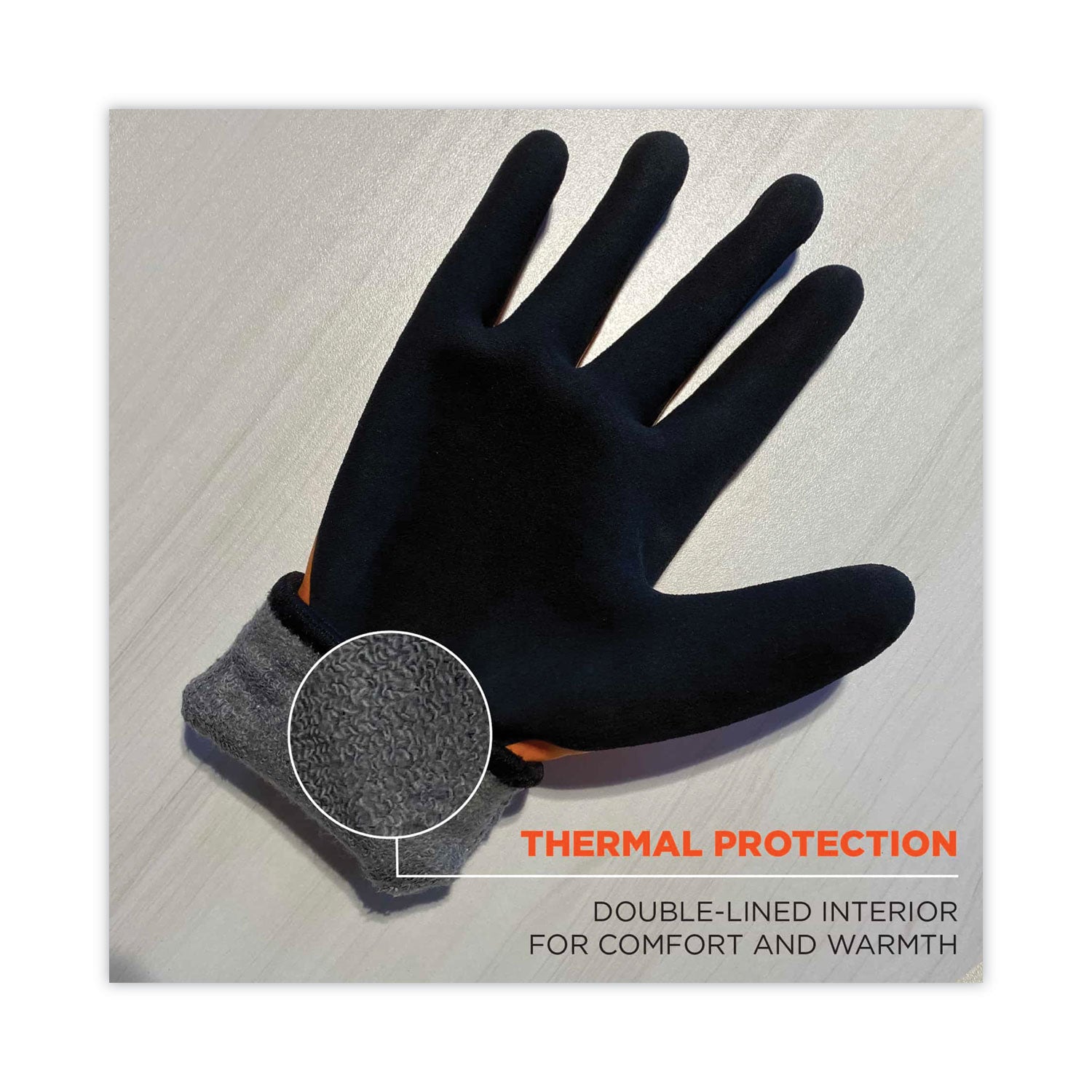 ProFlex 7551 ANSI A5 Coated Waterproof CR Gloves, Orange, Large, Pair, Ships in 1-3 Business Days