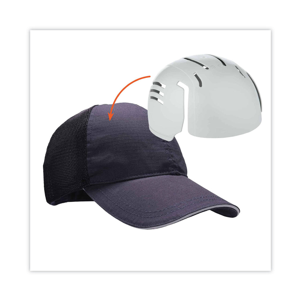 Skullerz 8946 Baseball Cap with Bump Cap Insert, OS, Navy, Ships in 1-3 Business Days