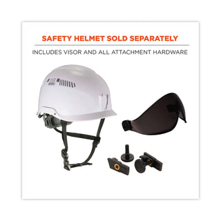 Skullerz 8991 Safety Helmet Visor, Polycarbonate, 6 x 12 x 4, Smoke, Ships in 1-3 Business Days