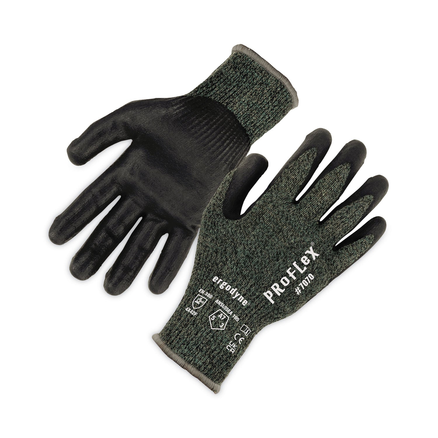 proflex-7070-ansi-a7-nitrile-coated-cr-gloves-green-x-large-12-pairs-pack-ships-in-1-3-business-days_ego18035 - 1