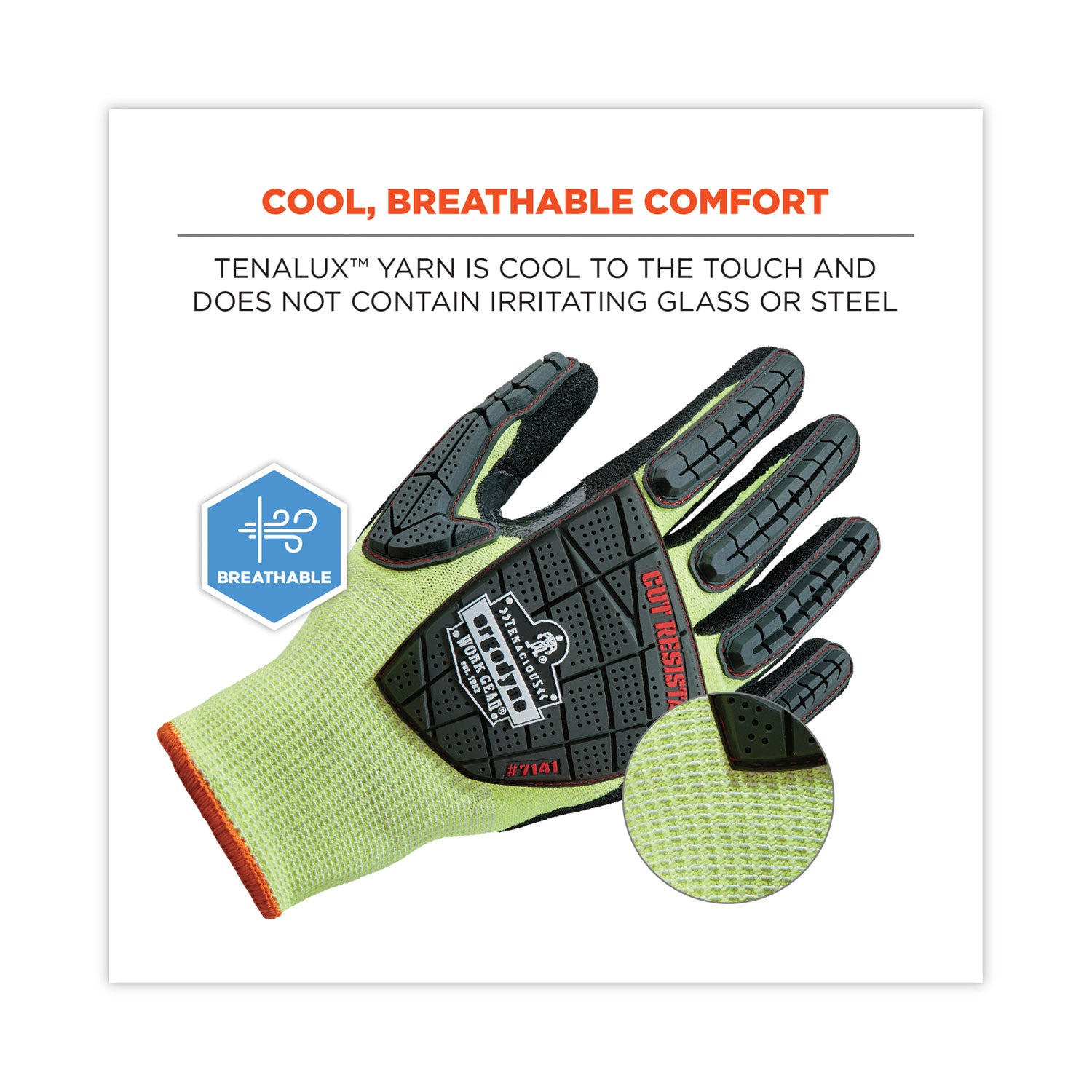 proflex-7141-ansi-a4-dir-nitrile-coated-cr-gloves-lime-x-large-72-pairs-pack-ships-in-1-3-business-days_ego17835 - 2