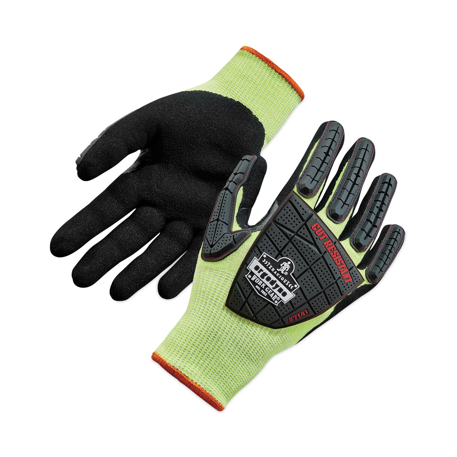 proflex-7141-ansi-a4-dir-nitrile-coated-cr-gloves-lime-small-72-pairs-pack-ships-in-1-3-business-days_ego17832 - 1