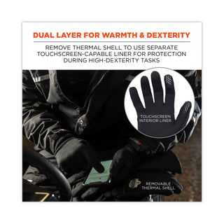 ProFlex 825WP Thermal Waterproof Winter Work Gloves, Black, 2X-Large, Pair, Ships in 1-3 Business Days