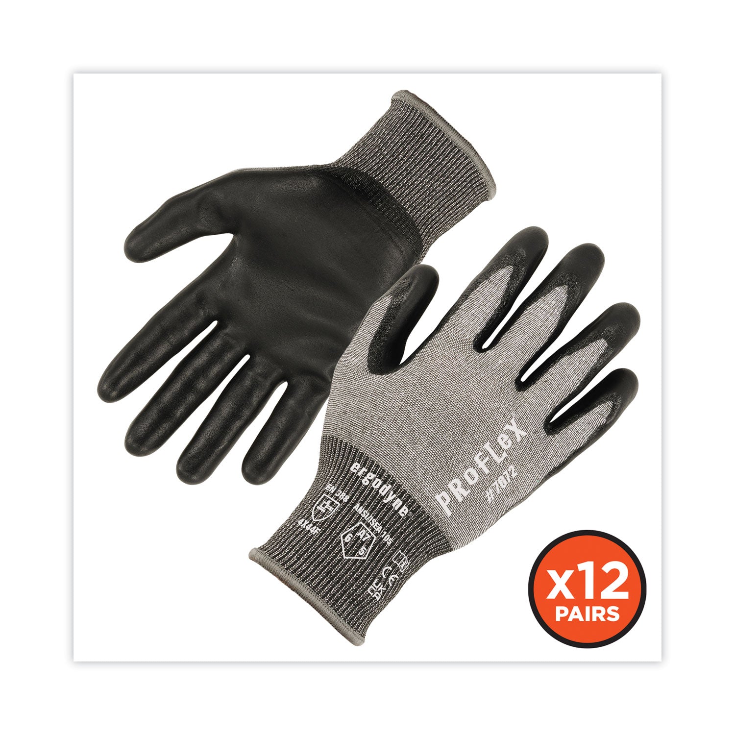 proflex-7072-ansi-a7-nitrile-coated-cr-gloves-gray-medium-12-pairs-pack-ships-in-1-3-business-days_ego10303 - 2