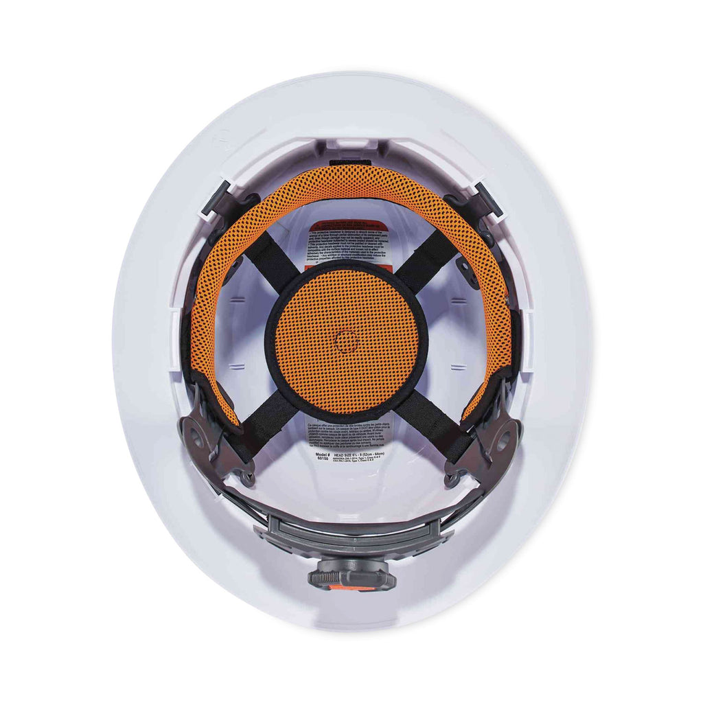 Skullerz 8971LED Class E Hard Hat Full Brim with LED Light, White, Ships in 1-3 Business Days - 2
