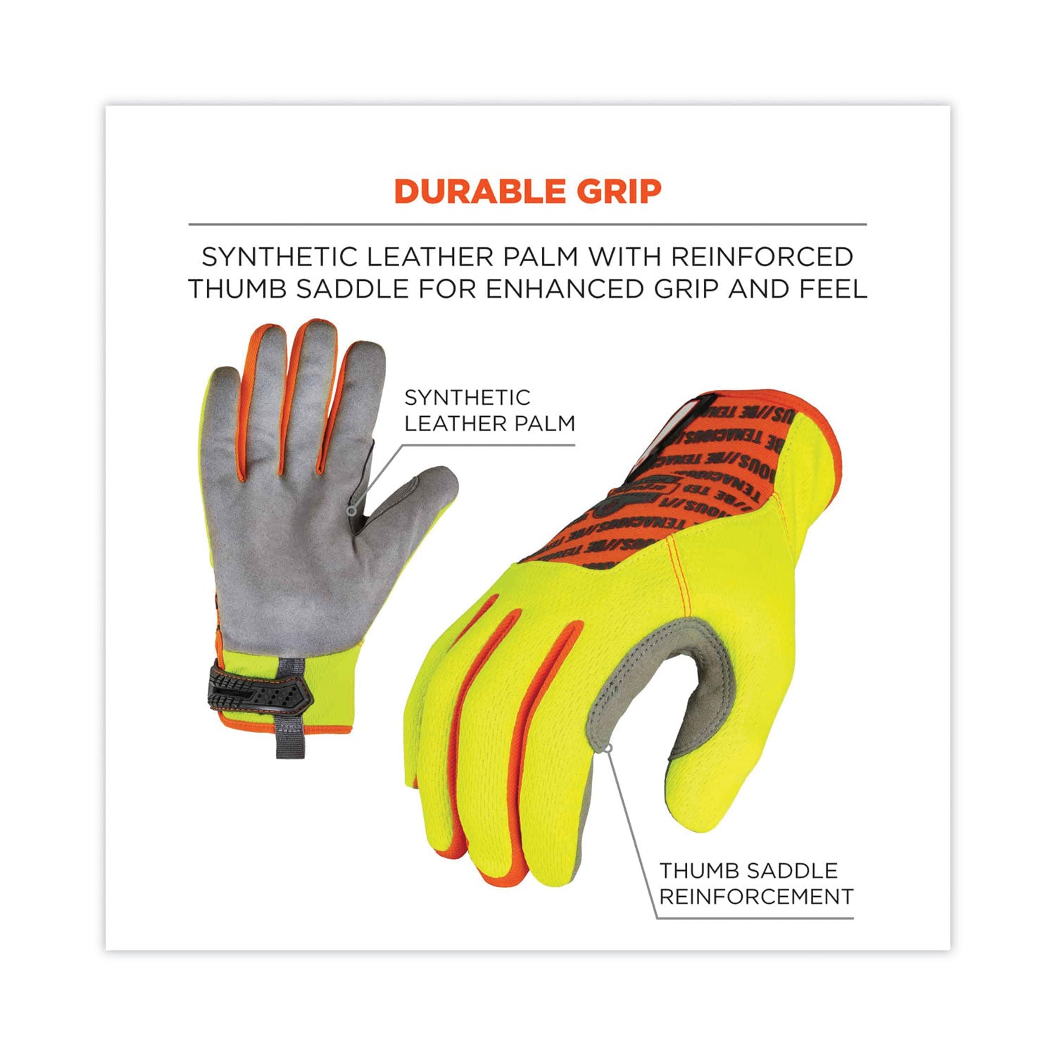 proflex-812-standard-mechanics-gloves-lime-large-pair-ships-in-1-3-business-days_ego17274 - 2