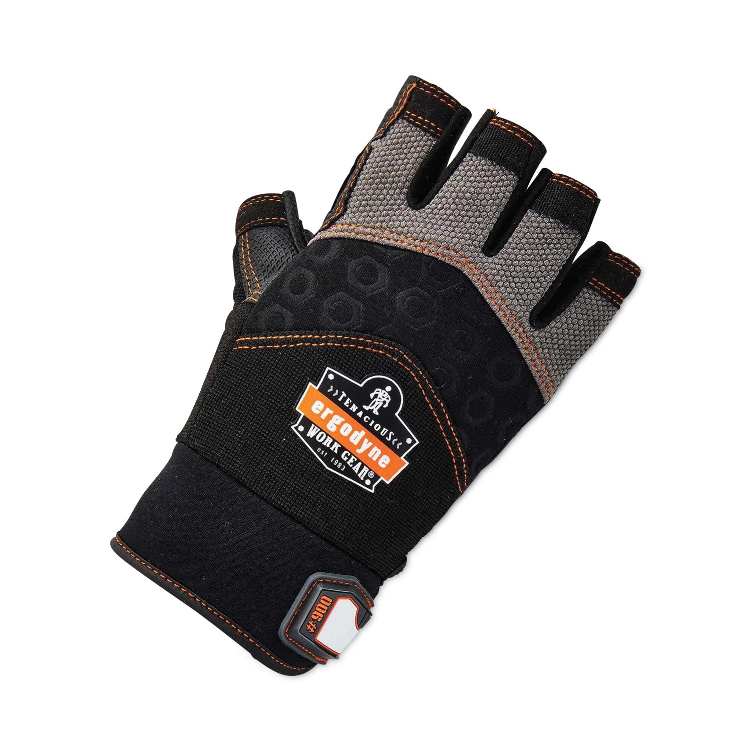 proflex-900-half-finger-impact-gloves-black-large-pair-ships-in-1-3-business-days_ego17694 - 3