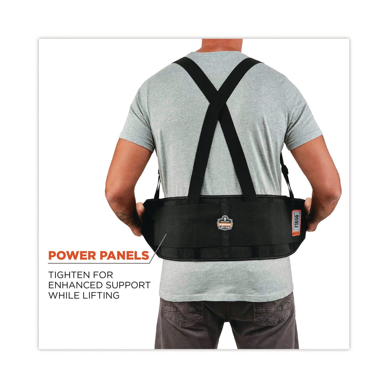 ProFlex 1650 Economy Elastic Back Support Brace, X-Small, 20" to 25" Waist, Black, Ships in 1-3 Business Days