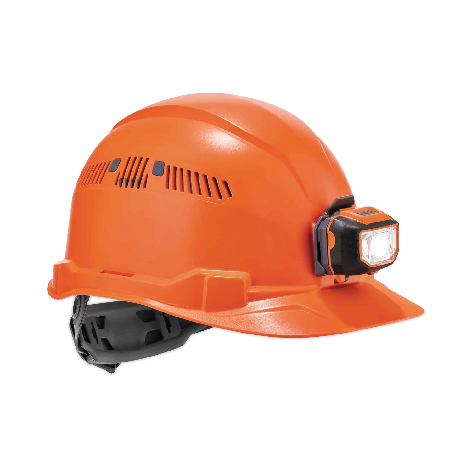 Skullerz 8972LED Class C Hard Hat Cap Style with LED Light, Orange, Ships in 1-3 Business Days